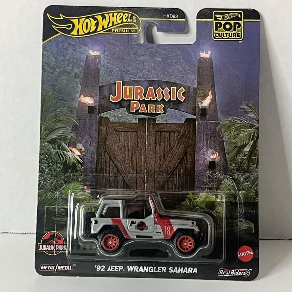 Hot Wheels Premium Pop Culture Jurassic Park '92 Jeep Wrangler Sahara